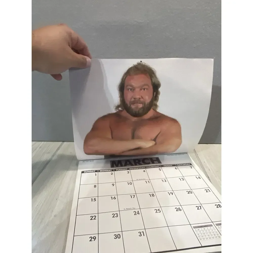WWF Wrestling Calendar 1987 Hulk Hogan Superstars Vintage Sports Collectible